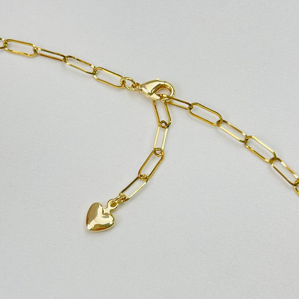 Колье на цепочке с Обсидианом, Цитрином, Жемчугом и Перламутром 38/45 см