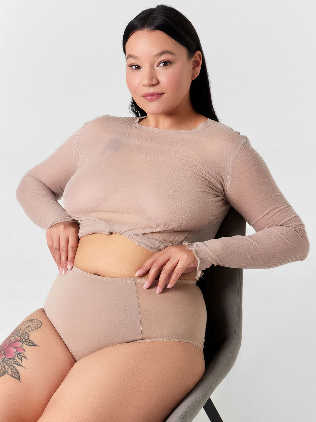 Цена за 2 штуки! Трусы женские макси в кофейном оттенке - Mark formelle фото 7