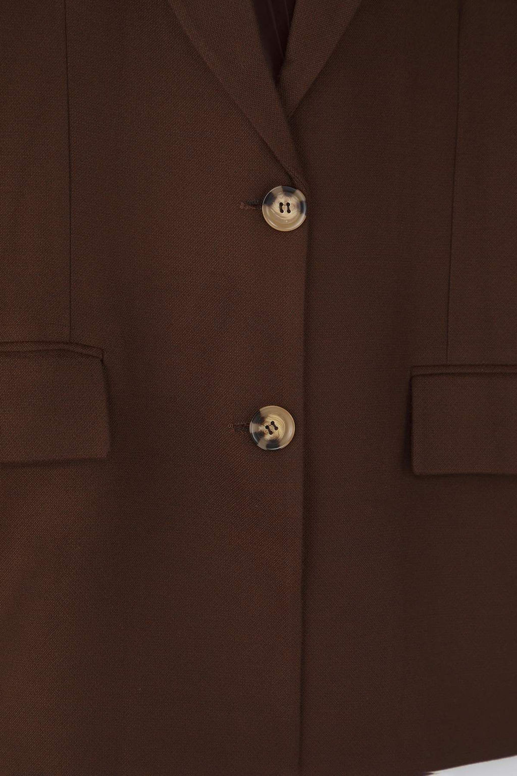 Wardrobe Essentials Kahverengi Kase Dokuma Ozel Koleksiyon Rahat Kal?p Blazer Ceket | TWOAW26BC00005