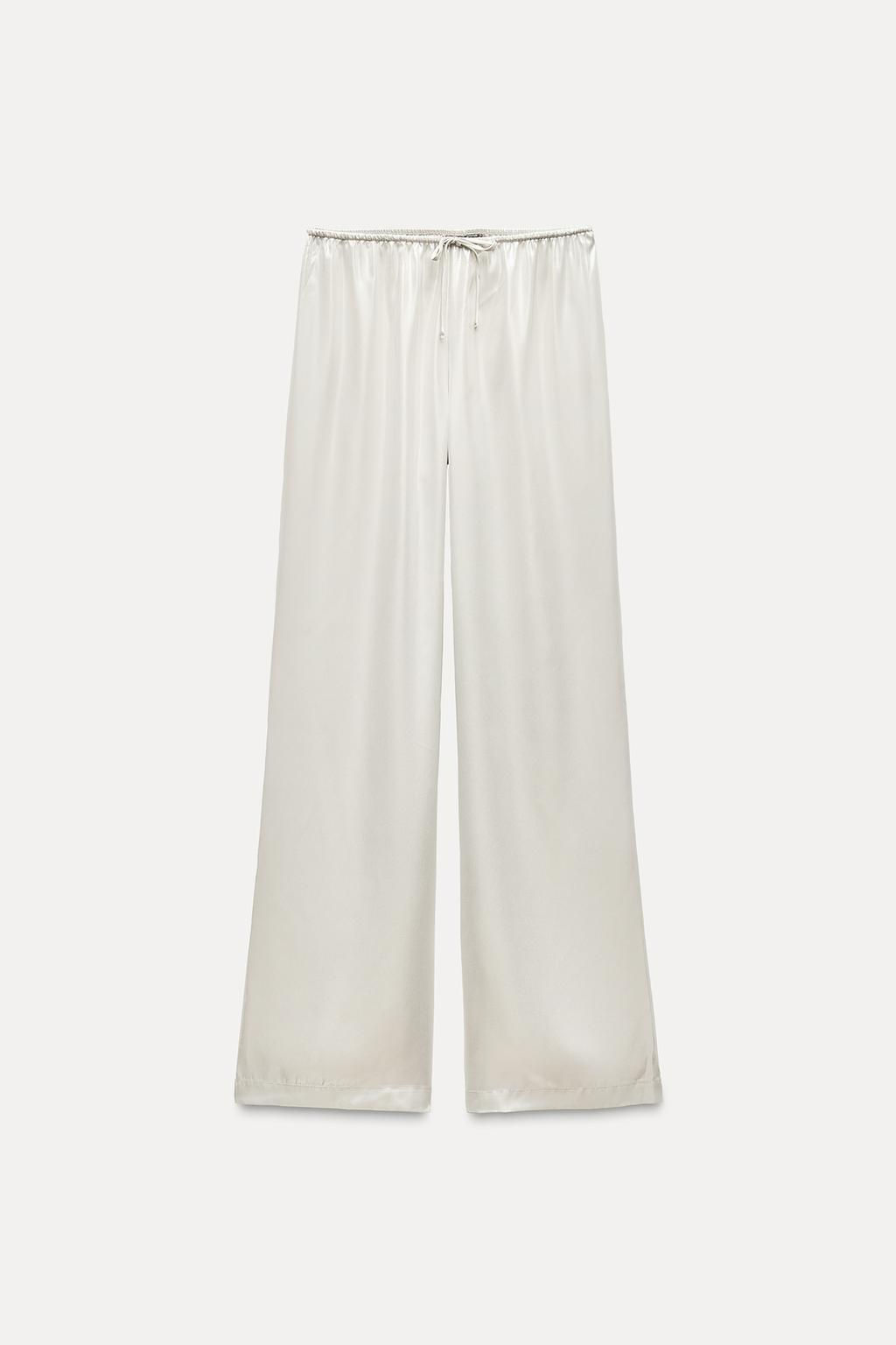 FOIL PYJAMA-STYLE TROUSERS - Zara фото 4