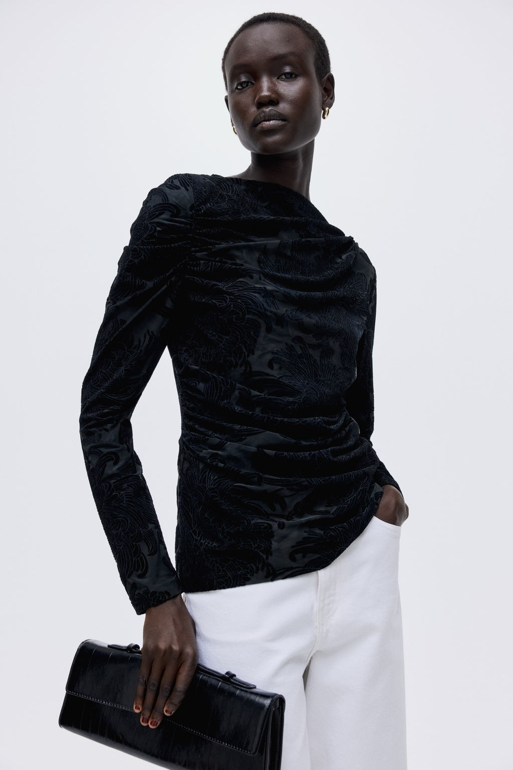 Top drapeado de punto - H&m фото 3