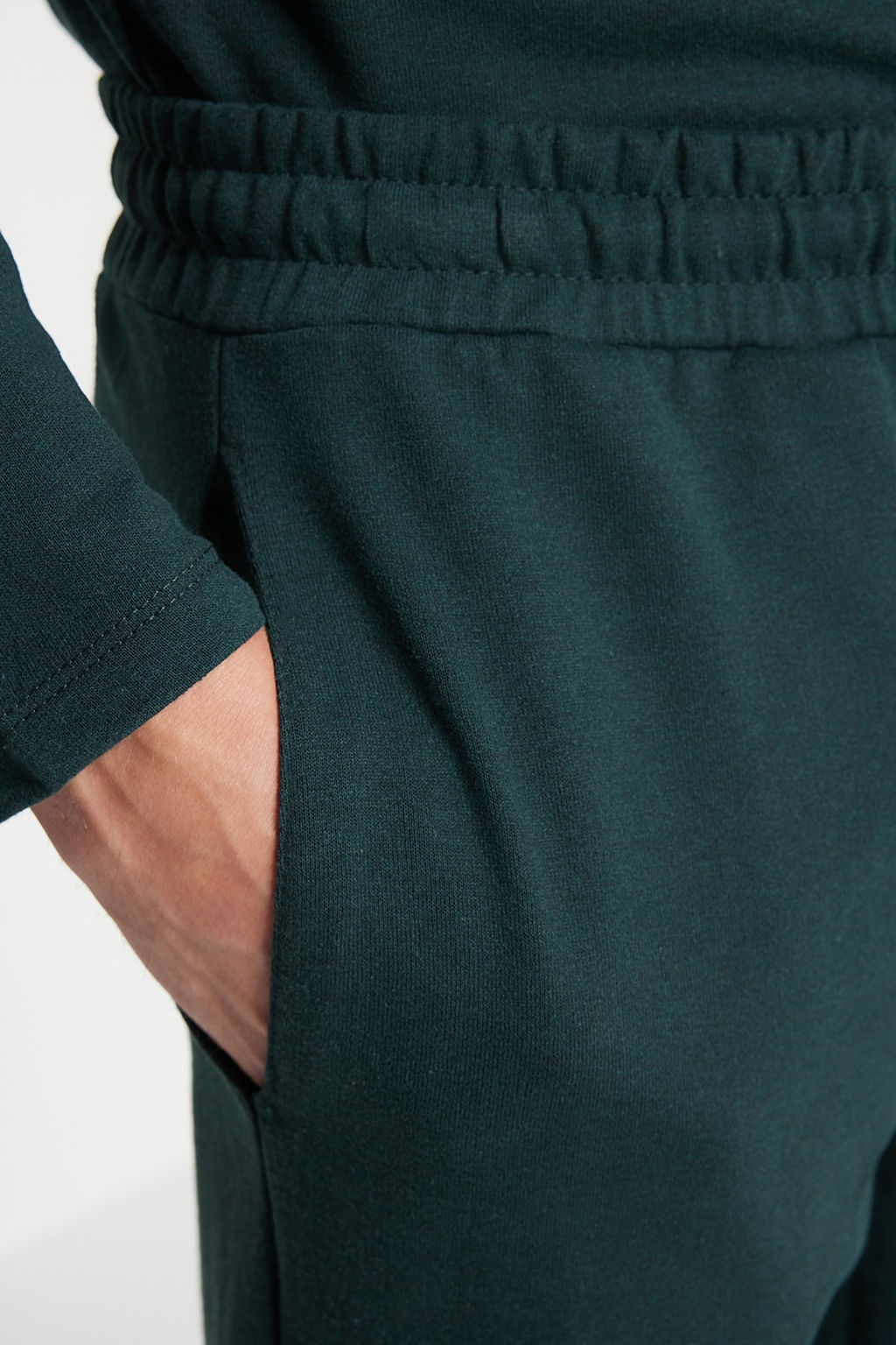 TRENDYOL MAN Lacivert Regular Fit Etiket Deteyl? Orme Pijama Tak?m? TMNAW24PT00029 - Trendyolmilla фото 5