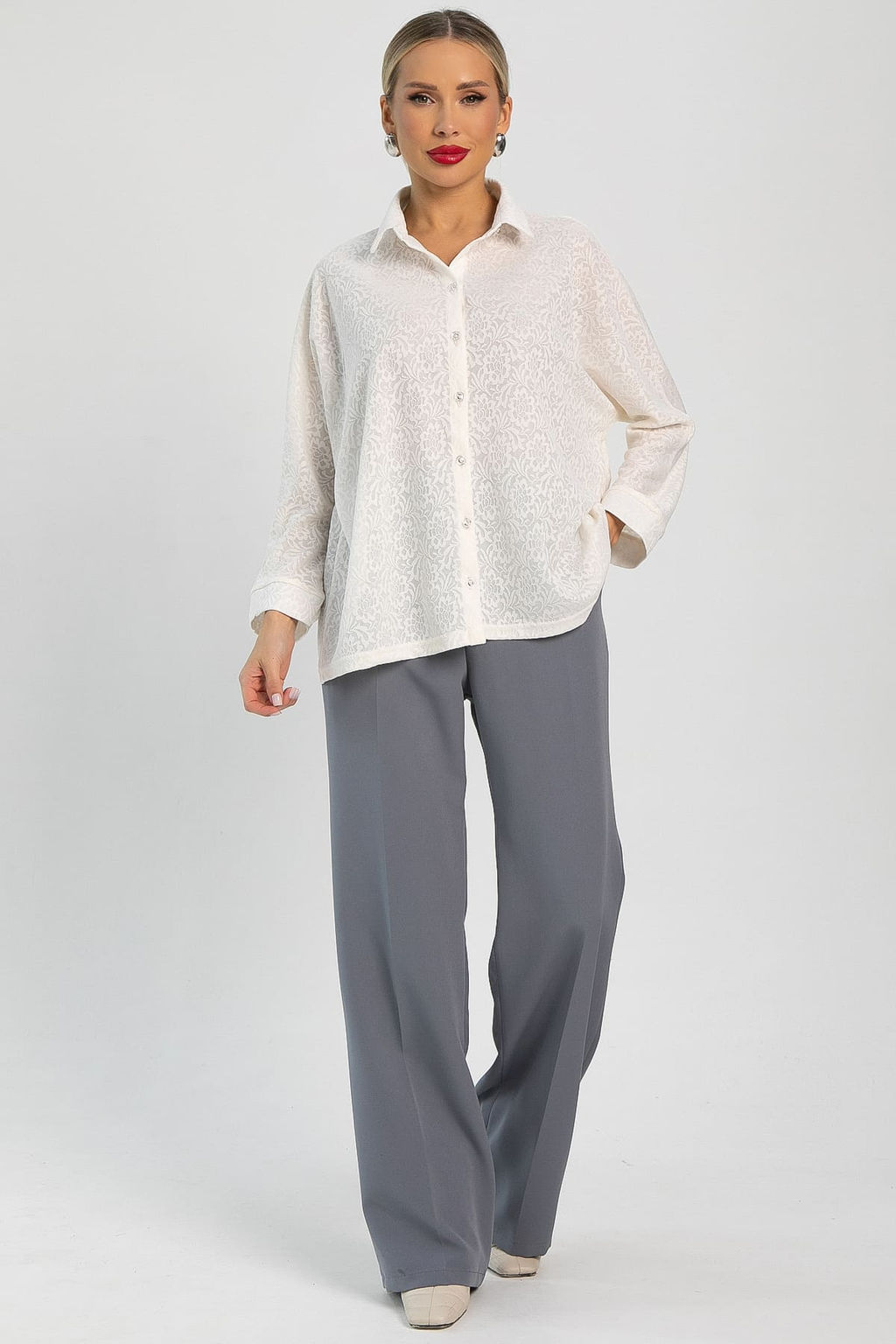 Рубашка кружевная Маринара (белая) Б14252-10М - Lt collection фото 2