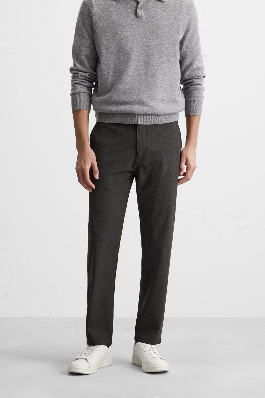TEXTURED COMFORT TROUSERS - Zara фото 28
