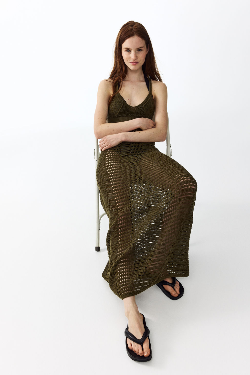 Maxivestido efecto crochet - H&m фото 4