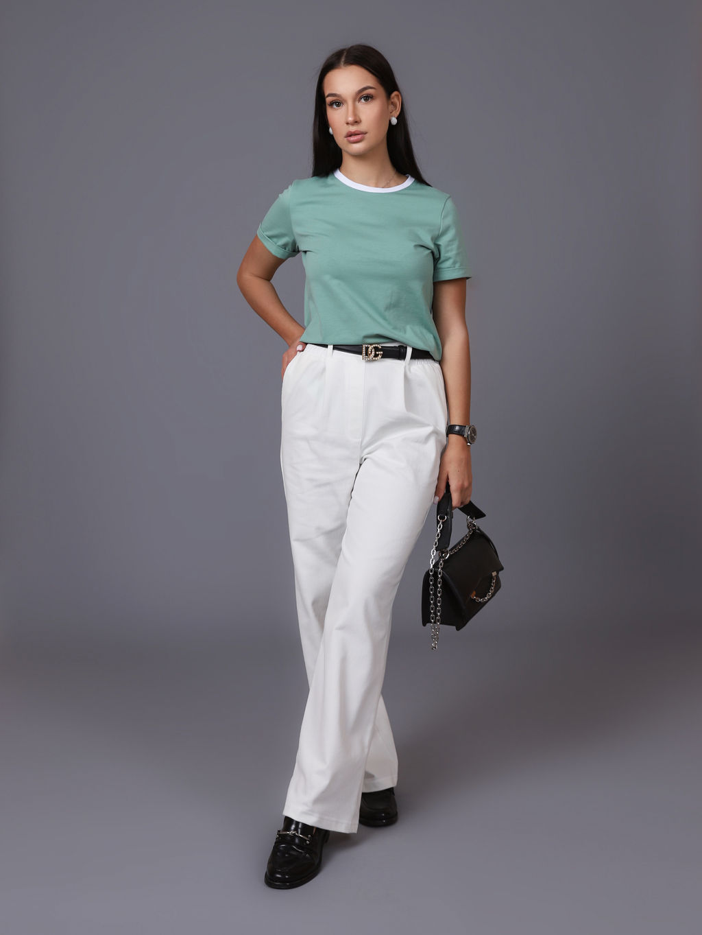 Женские Брюки широкие палаццо. С046 Белый от фабрики Спортсоло