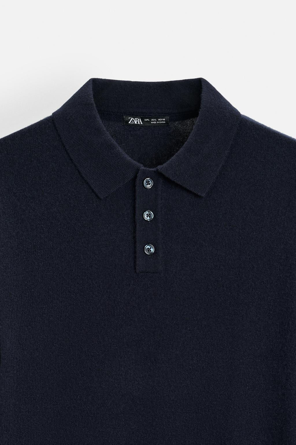 WOOL KNIT POLO SHIRT - Zara фото 8