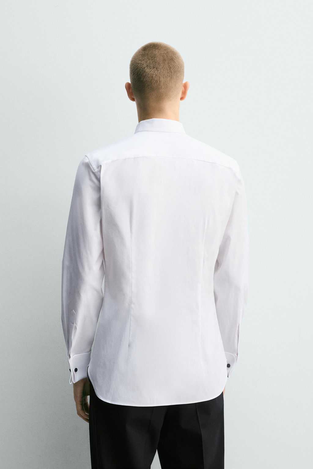 CAMISA SMOKING PU?O GEMELO / Blanco - Zara фото 3