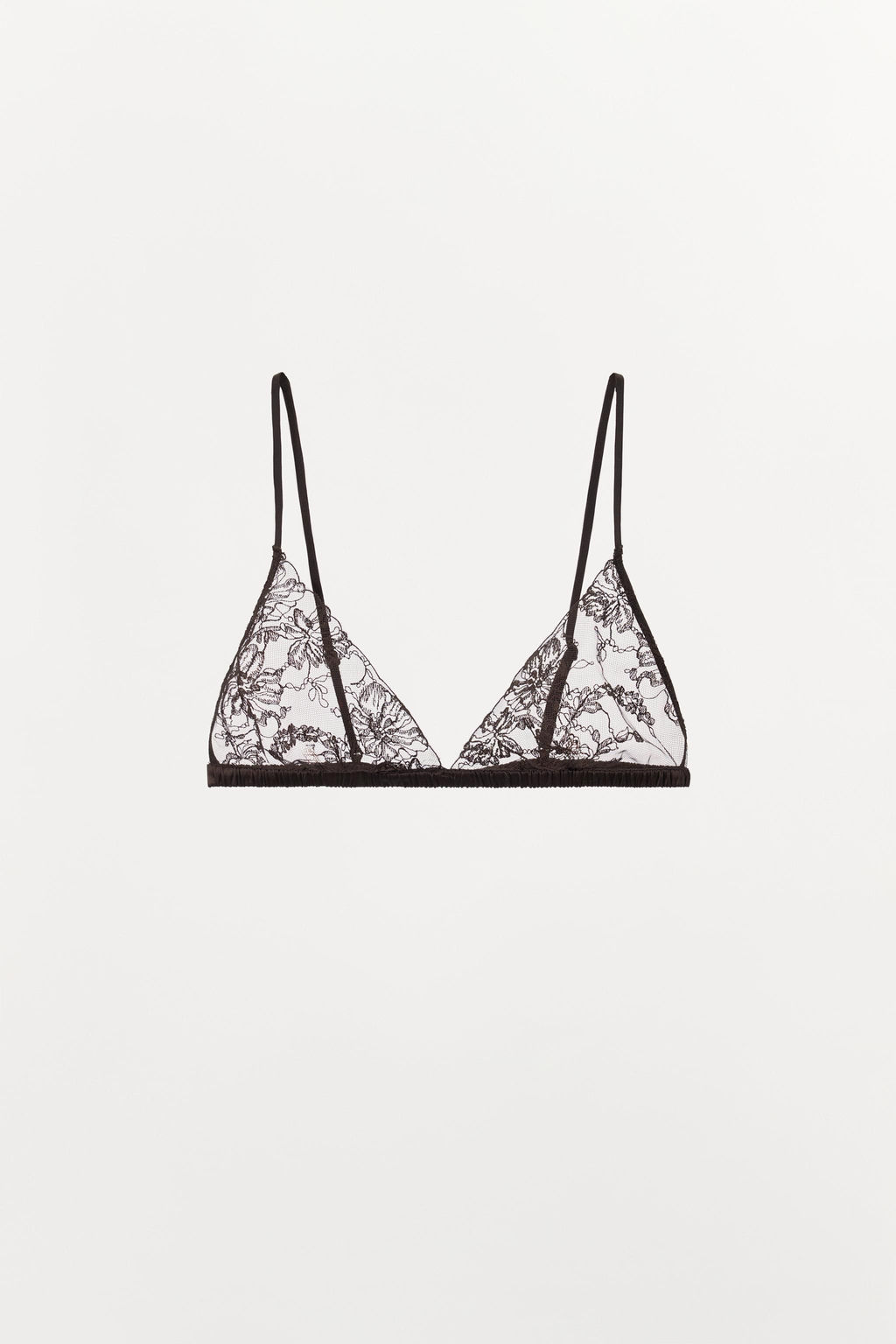 TRIANGLE BRA WITH CONTRAST LACE - Zara фото 5
