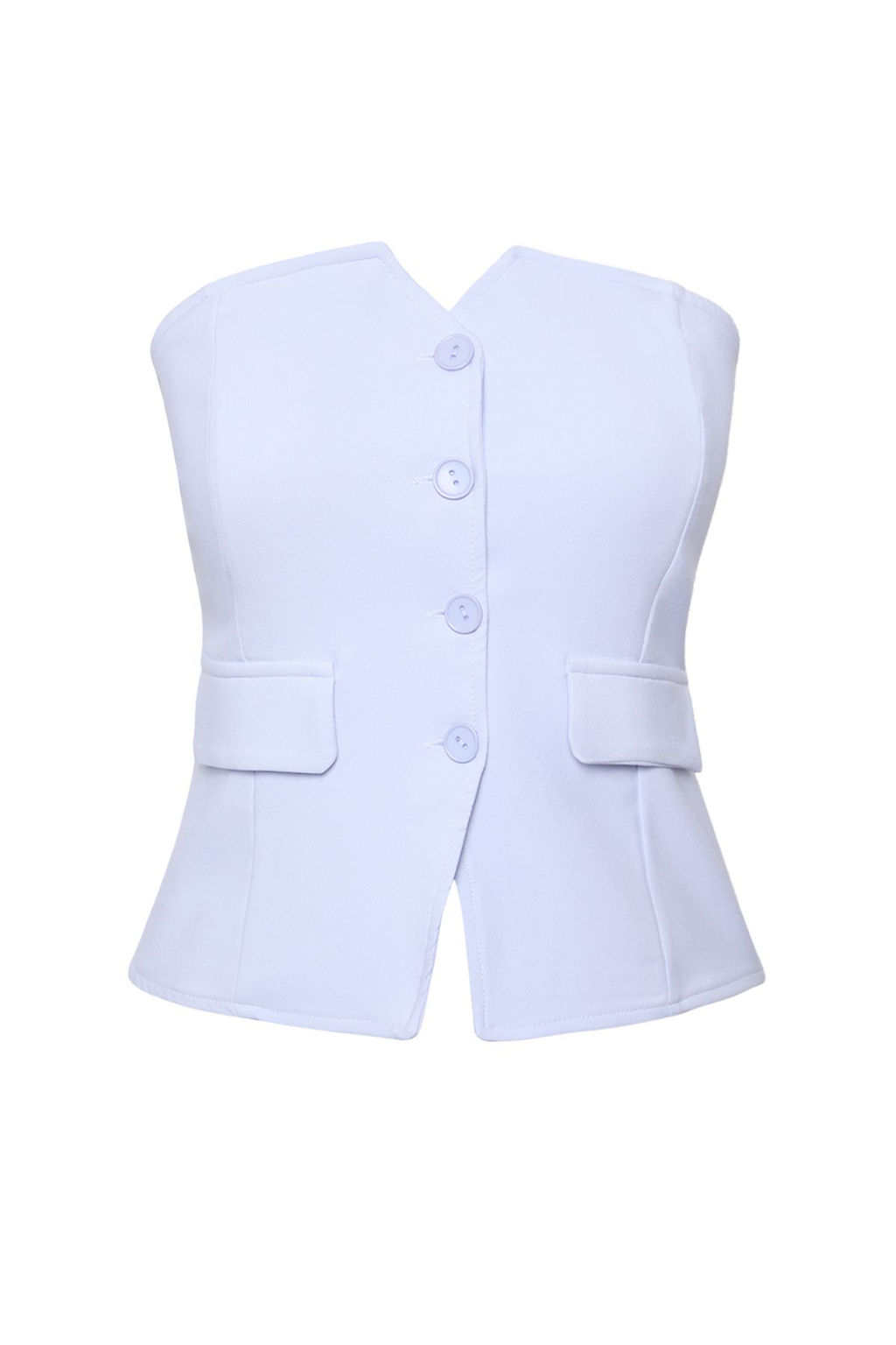 TRENDYOLMILLA Siyah Slim Fit Straplez Crop Dokuma Yelek TWOAW24YE00034  фото 6