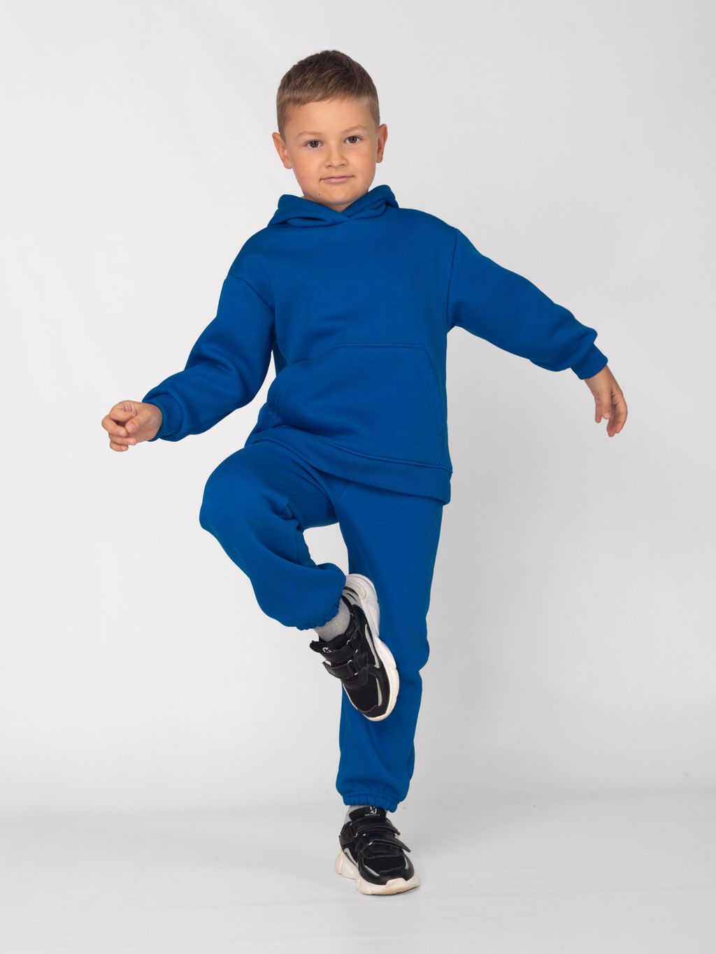 Костюм детский футер 3-х нитка начес пенье Бейби стайл СИНИЙ НЕОН 3 - Domtrik фото 8