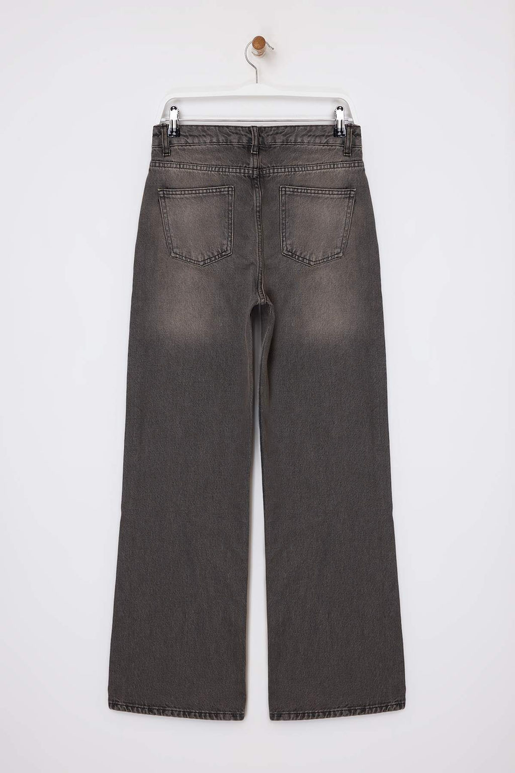 Antrasit Yuksek Bel Genis Paca Wide Leg Jeans TWOSS26JE00054