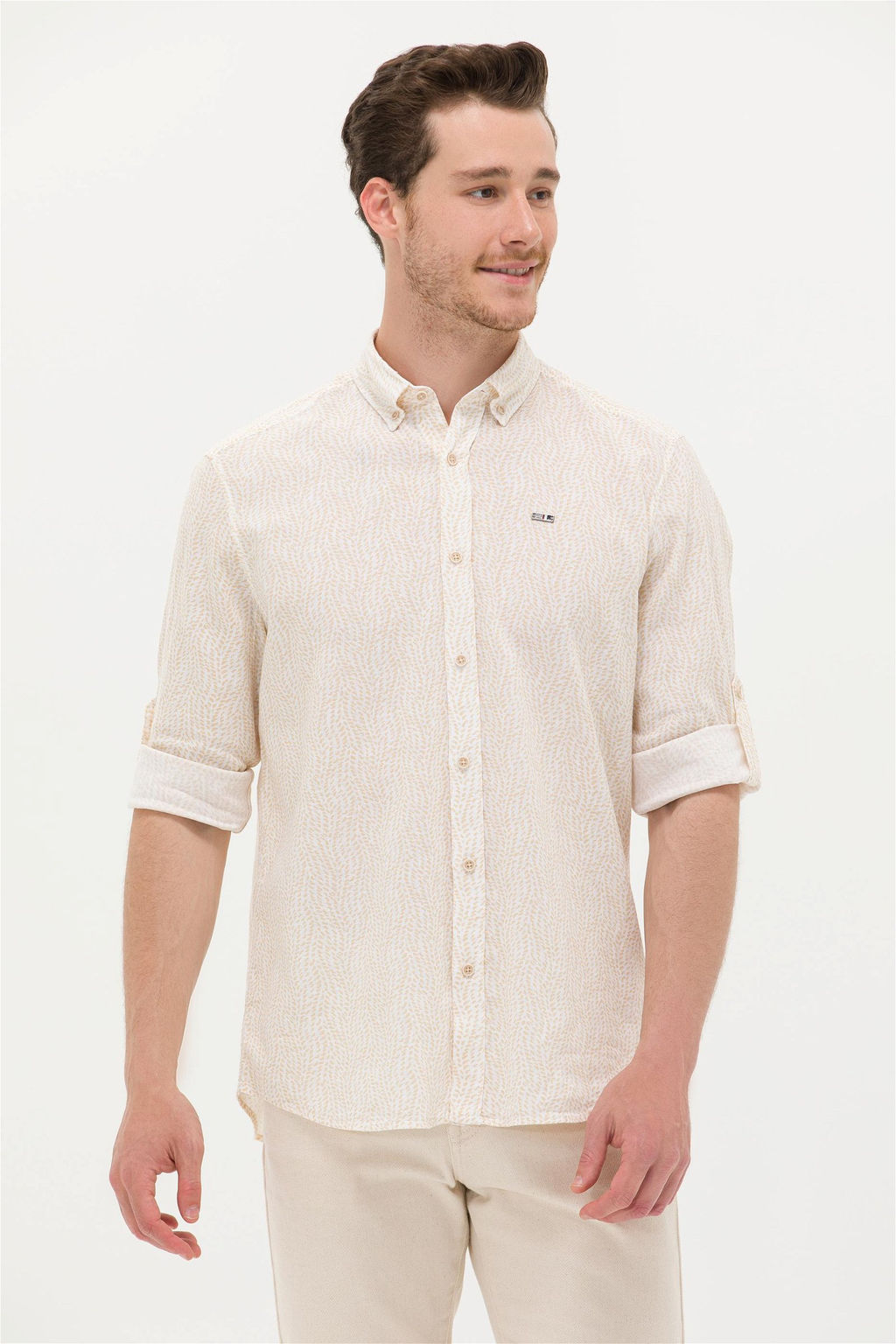 U. S. Polo Assn Мужская рубашка с длинным рукавом Stone - U.s. polo assn фото 10