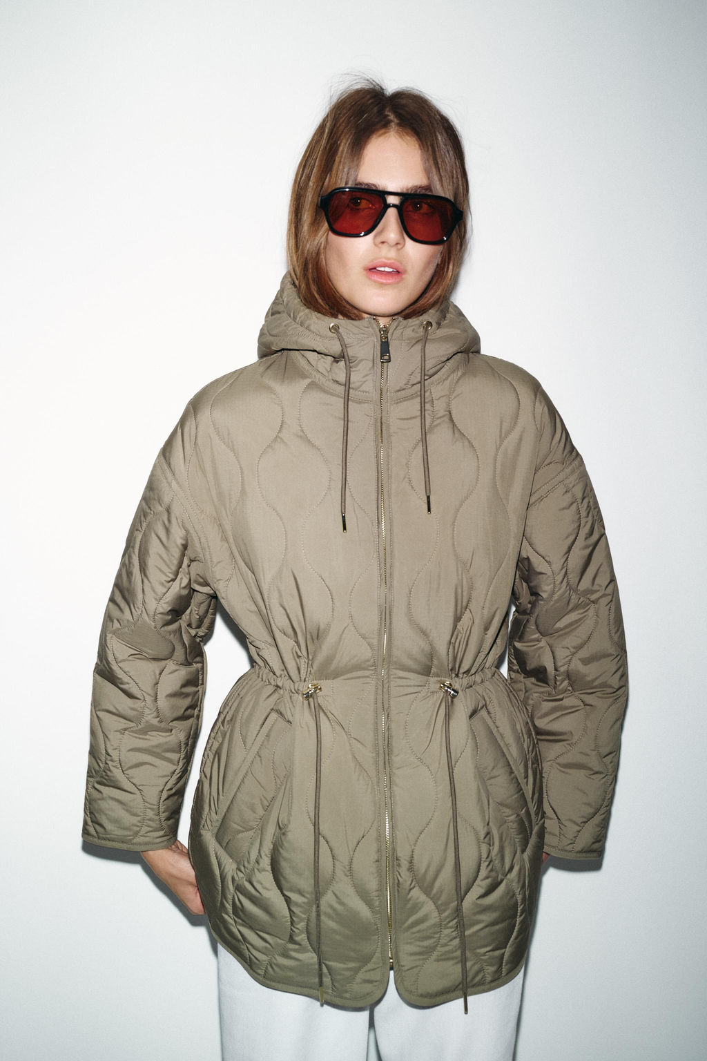 WATER-REPELLENT HOODED PUFFER JACKET - Zara фото 6