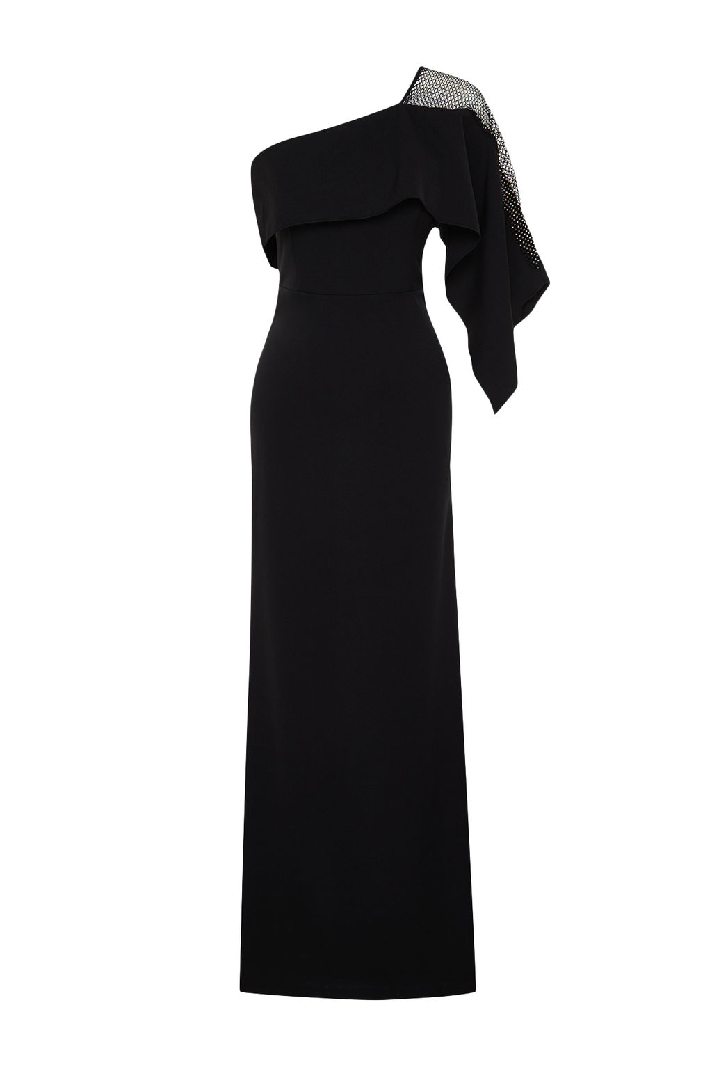 Siyah Vucuda Oturan Tas Aksesuarl? Tek Kol Dokuma Uzun Abiye Elbise TPRSS24AE00132 - Trendyolmilla фото 7