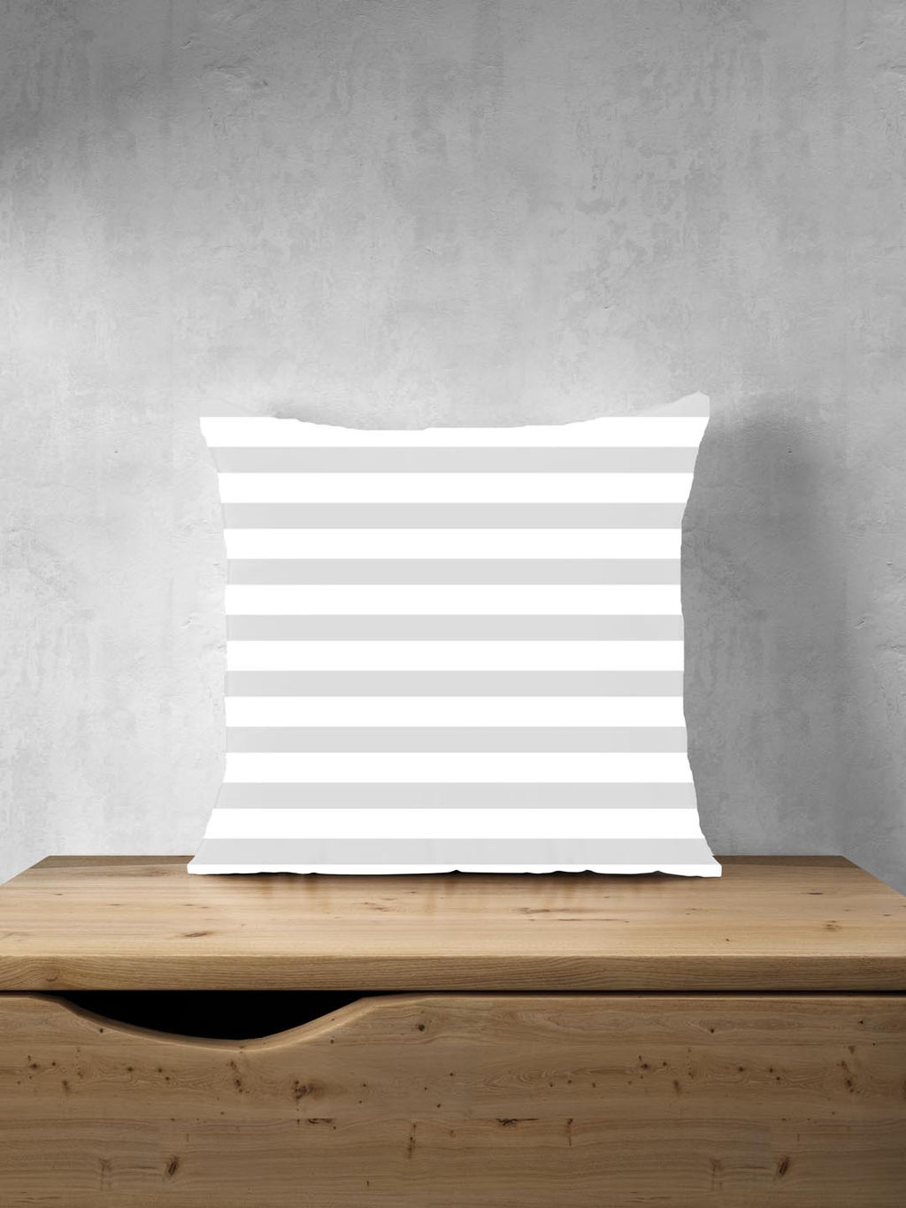 Наволочка на подушку из сатина страйп - Белый 70х70