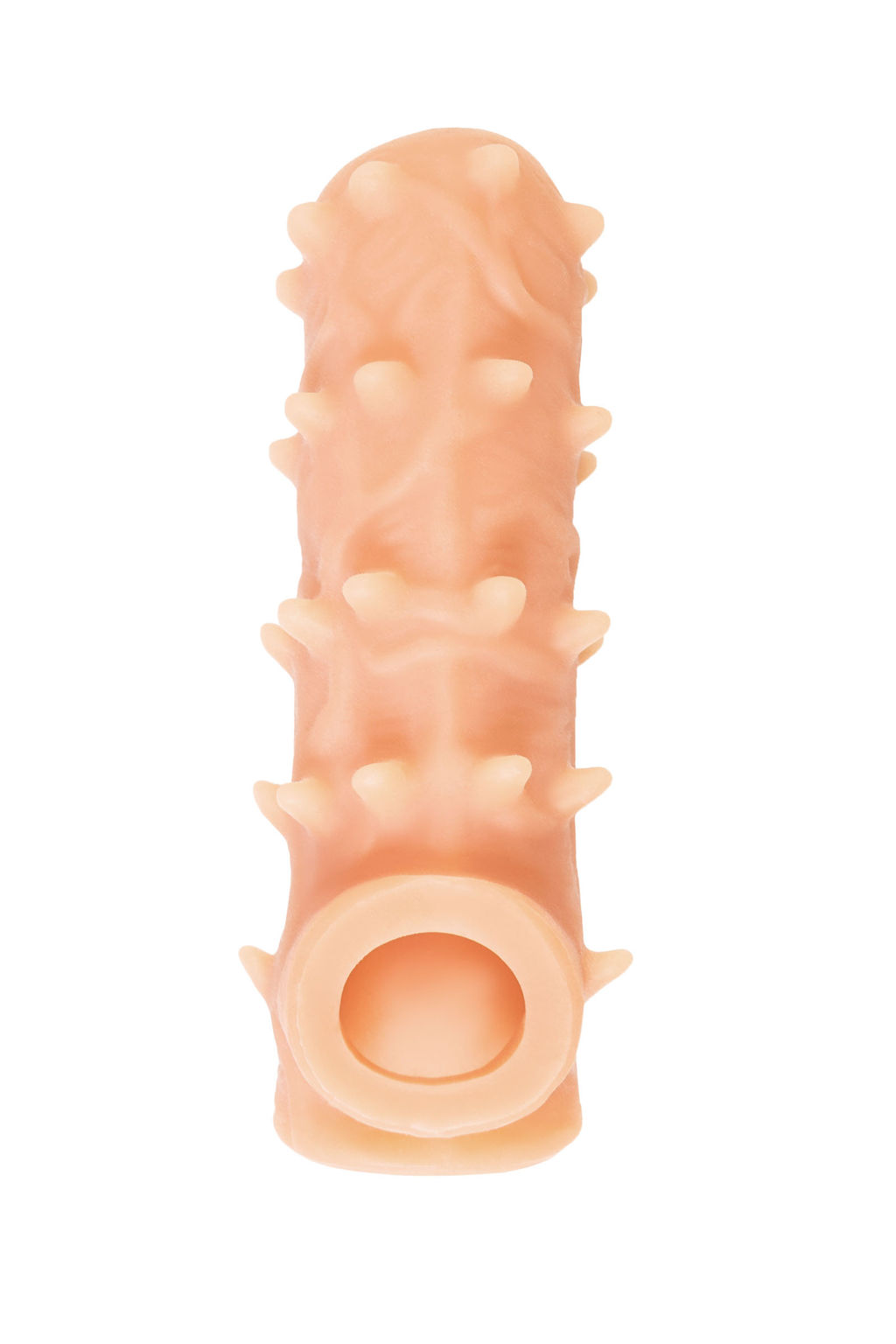 Насадка реалистичная KOKOS NUDE SLEEVE с дополнительной стимуляцией, TPE, телесная, 14 см