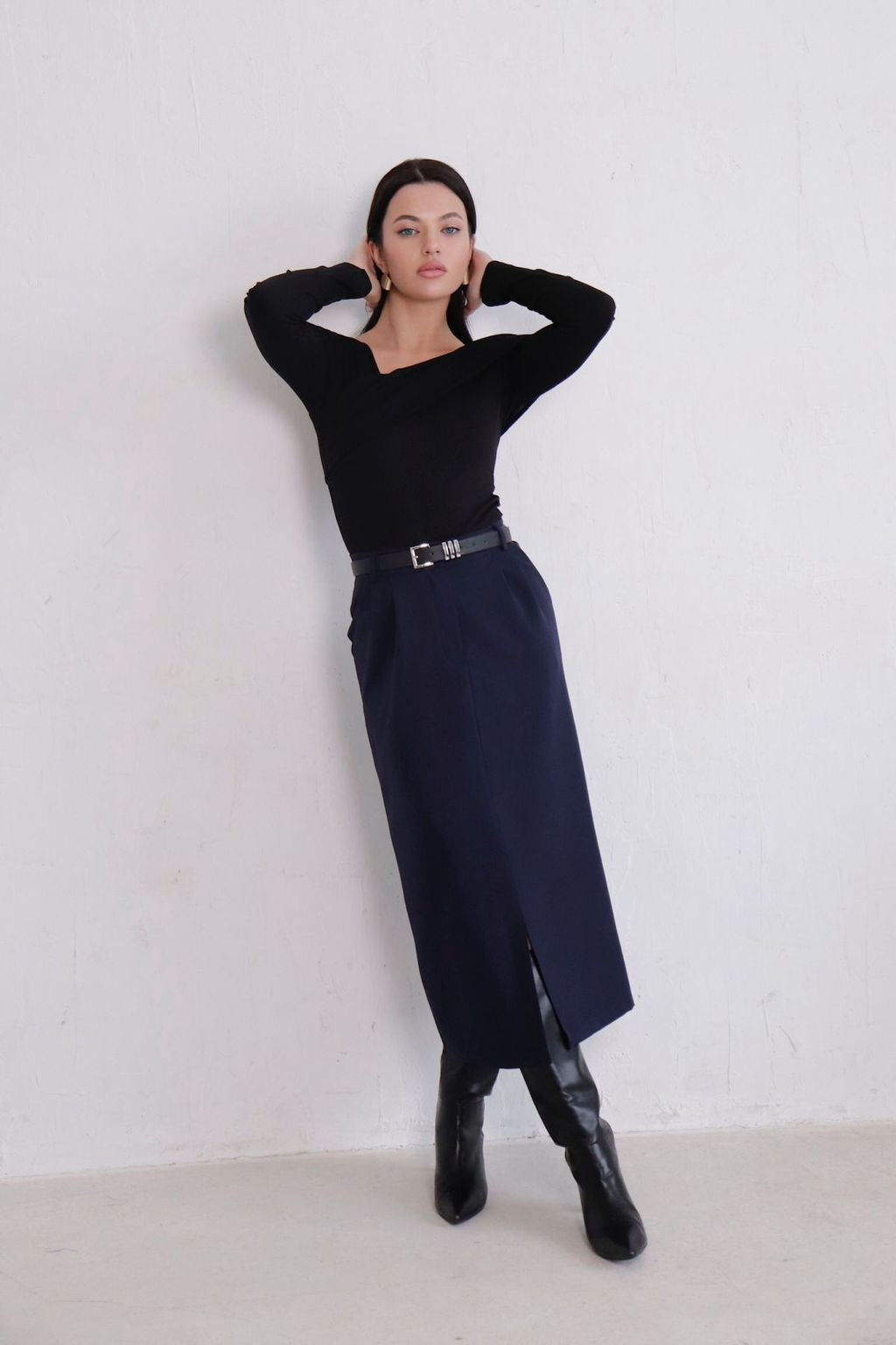 Юбка миди-макси с разрезом спереди - Martichelli фото 139