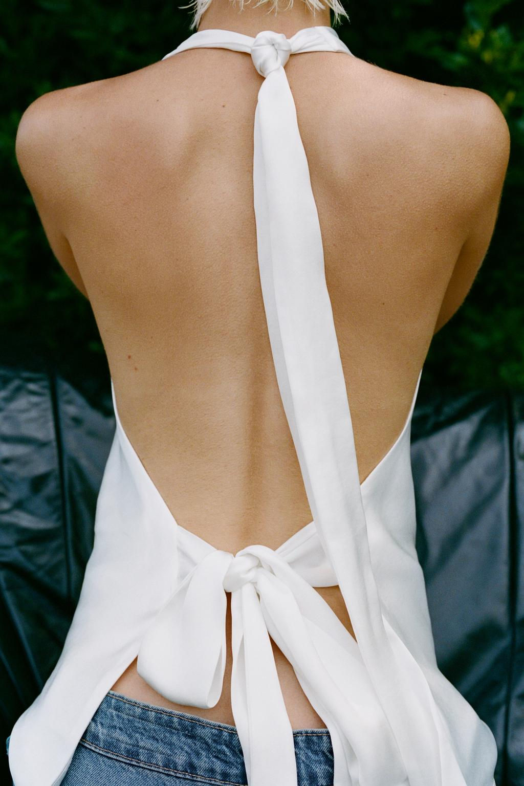 SATIN HALTER TOP - Zara фото 2