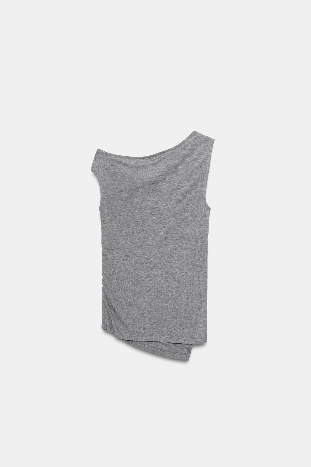 TOP ASIM?TRICO DRAPEADO. / Gris vigor? - Zara фото 5