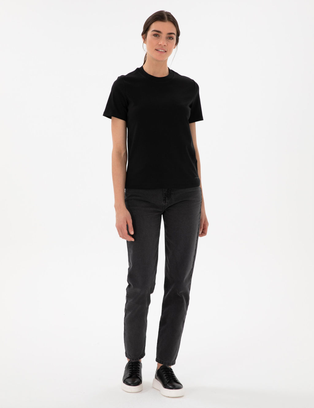 Siyah Bisiklet Yaka Basic Ti__rt - Pierre cardin фото 4