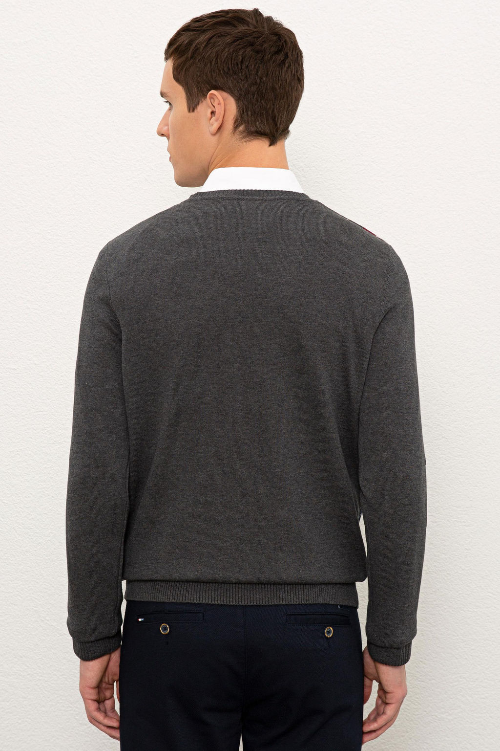 Erkek Antrasit Melanj Kazak