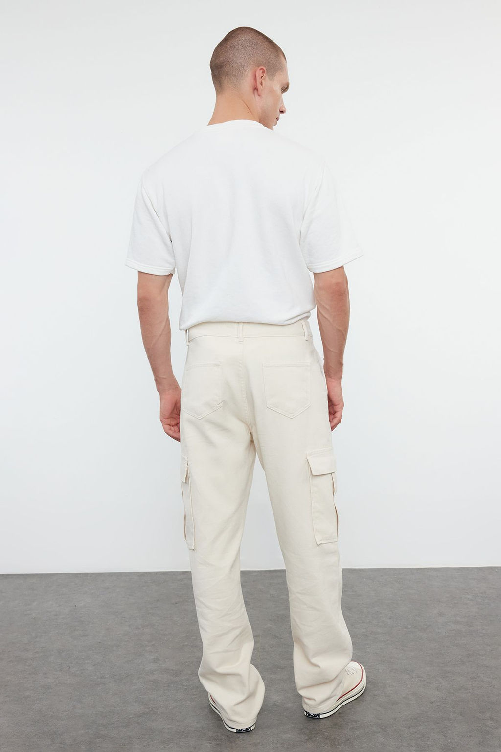 TRENDYOL MAN Siyah Kargo Cepli Gabardin Baggy/Bol Kesim %100 Pamuklu Rahat Pantolon TMNSS24PL00021 - Trendyolmilla фото 14
