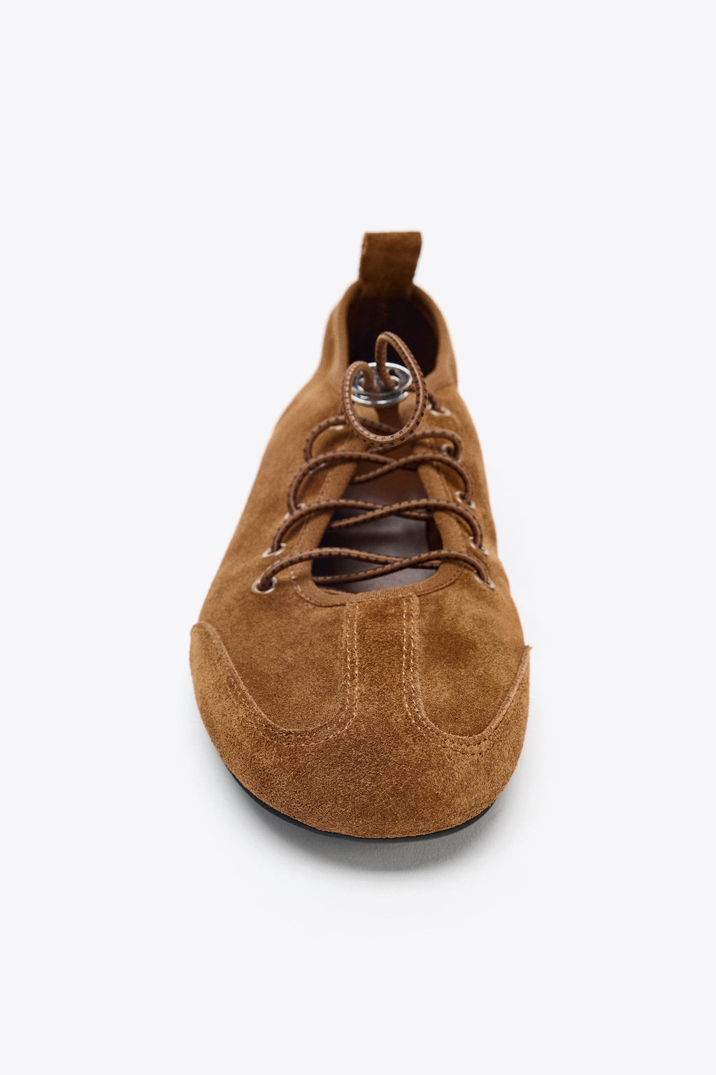 SPORTY SPLIT SUEDE FLAT SHOES - Zara фото 4