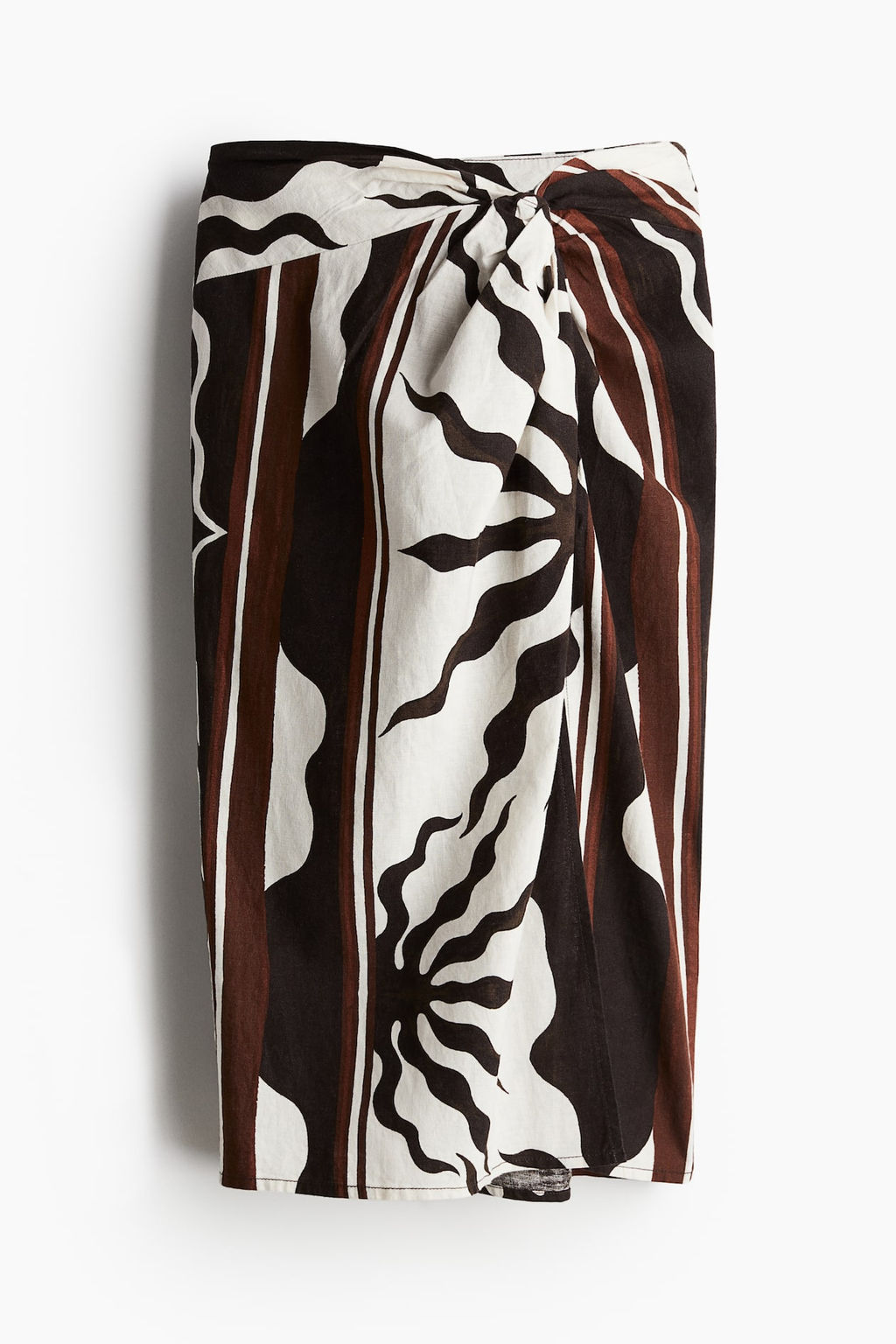 Falda en mezcla de lino con detalle girado - H&m фото 4