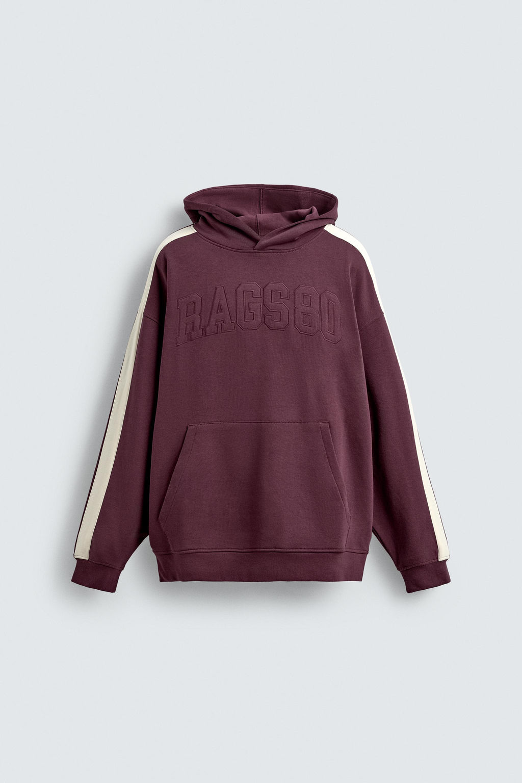 CONTRAST STRIPE PATCH HOODIE - Zara фото 7