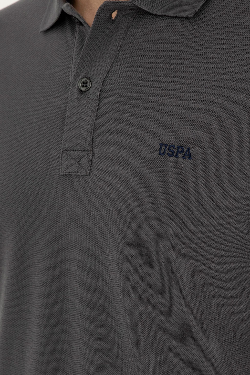 U. S. Polo Assn / Мужская базовая футболка антрацитового цвета - U.s. polo assn фото 7