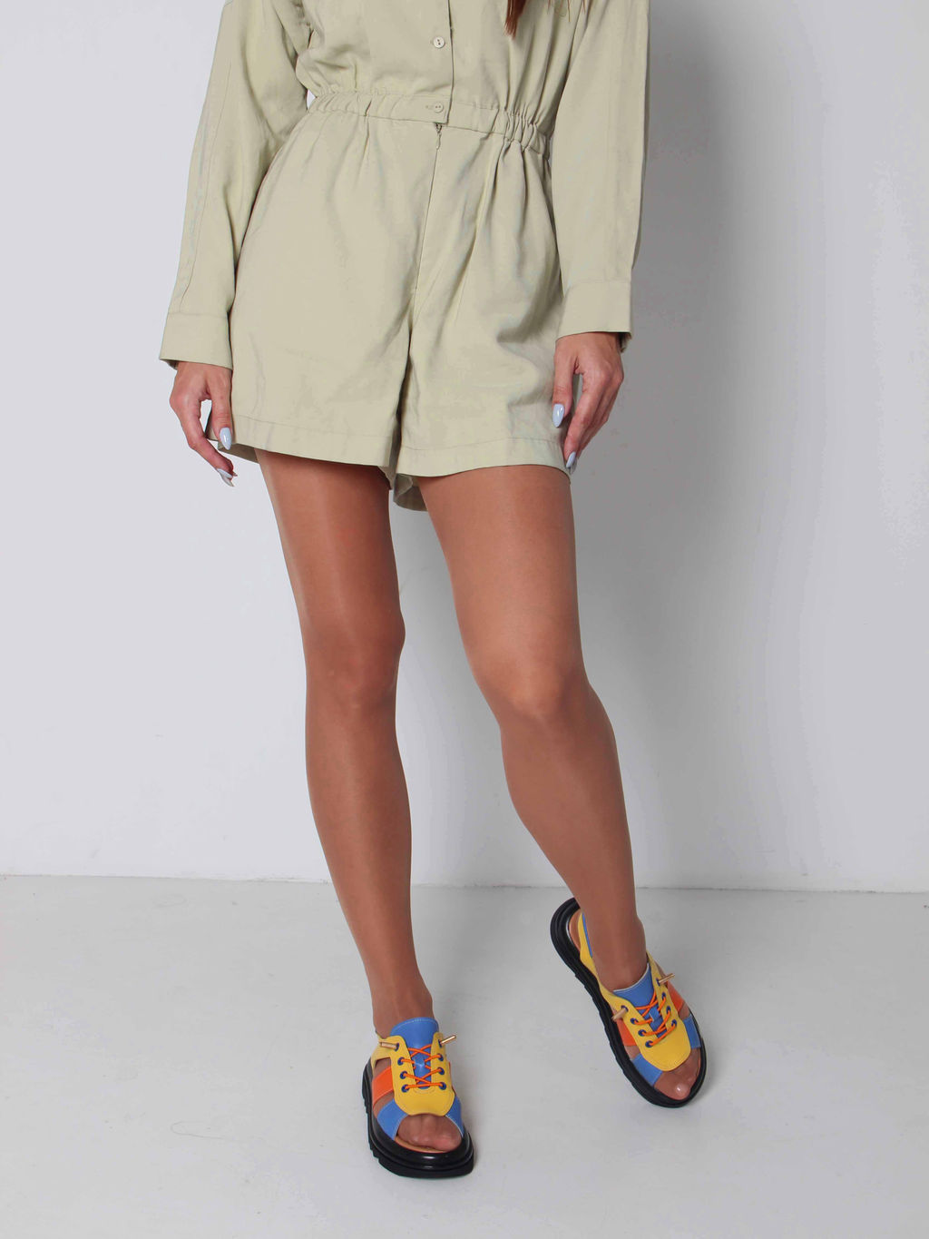 Босоножки 2029.2525bl. Желтый синий оранжевый