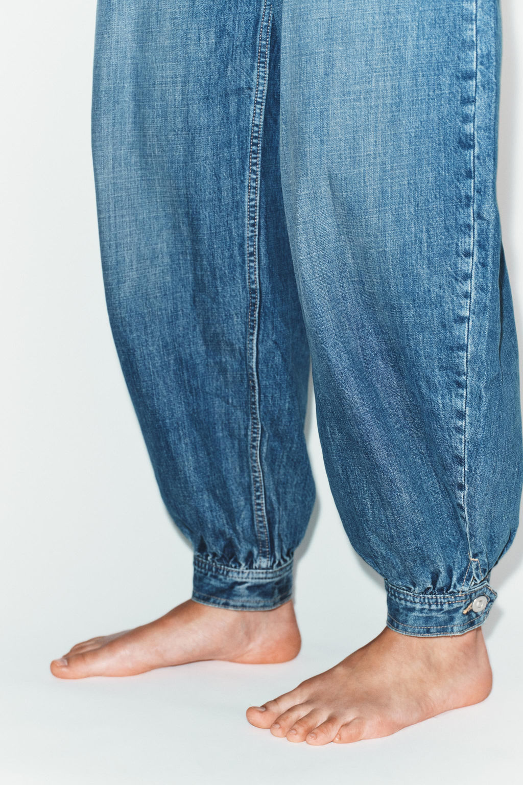 JEANS TRF BALLON TRABILLA TIRO MEDIO / Azul - Zara фото 5