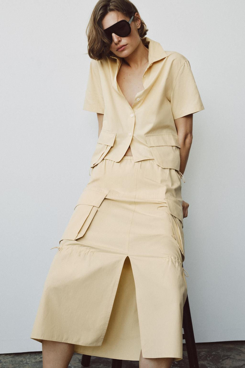ZW COLLECTION CARGO MIDI SKIRT - Zara фото 2