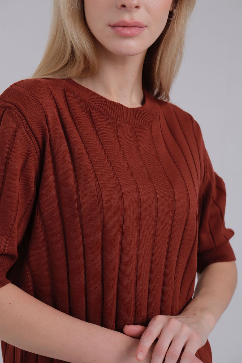 10799 Топ вязаный терракотовый - Martichelli фото 3
