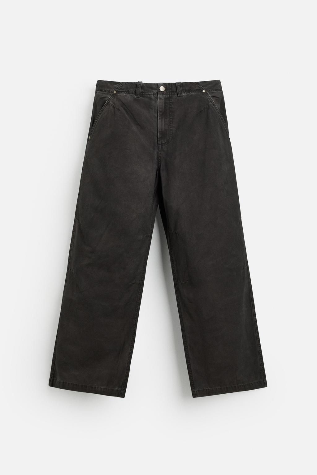 RELAXED FIT FADED TROUSERS - Zara фото 6