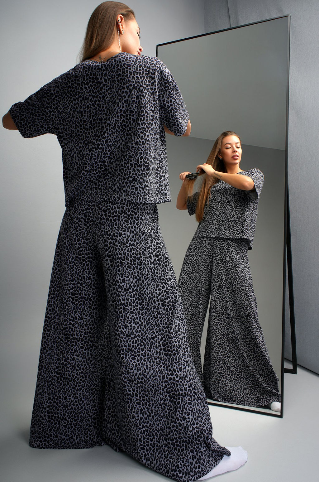 Женский костюм с широкими брюками Happyfox  фото 4