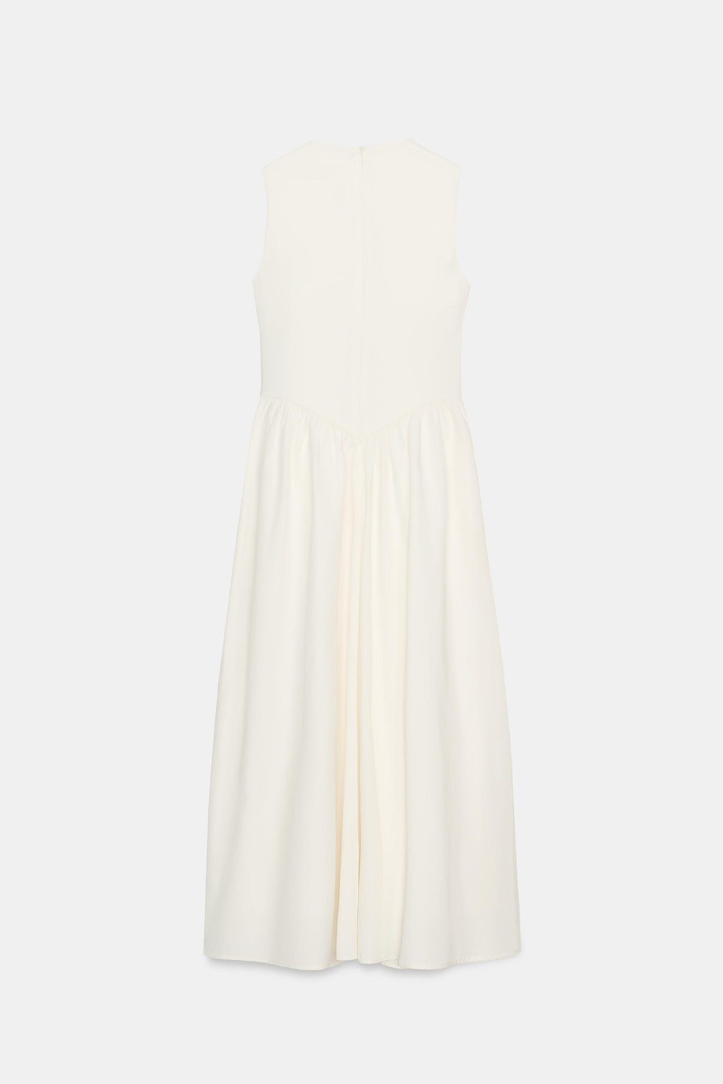 VESTIDO MIDI COMBINADO / Crudo - Zara фото 3