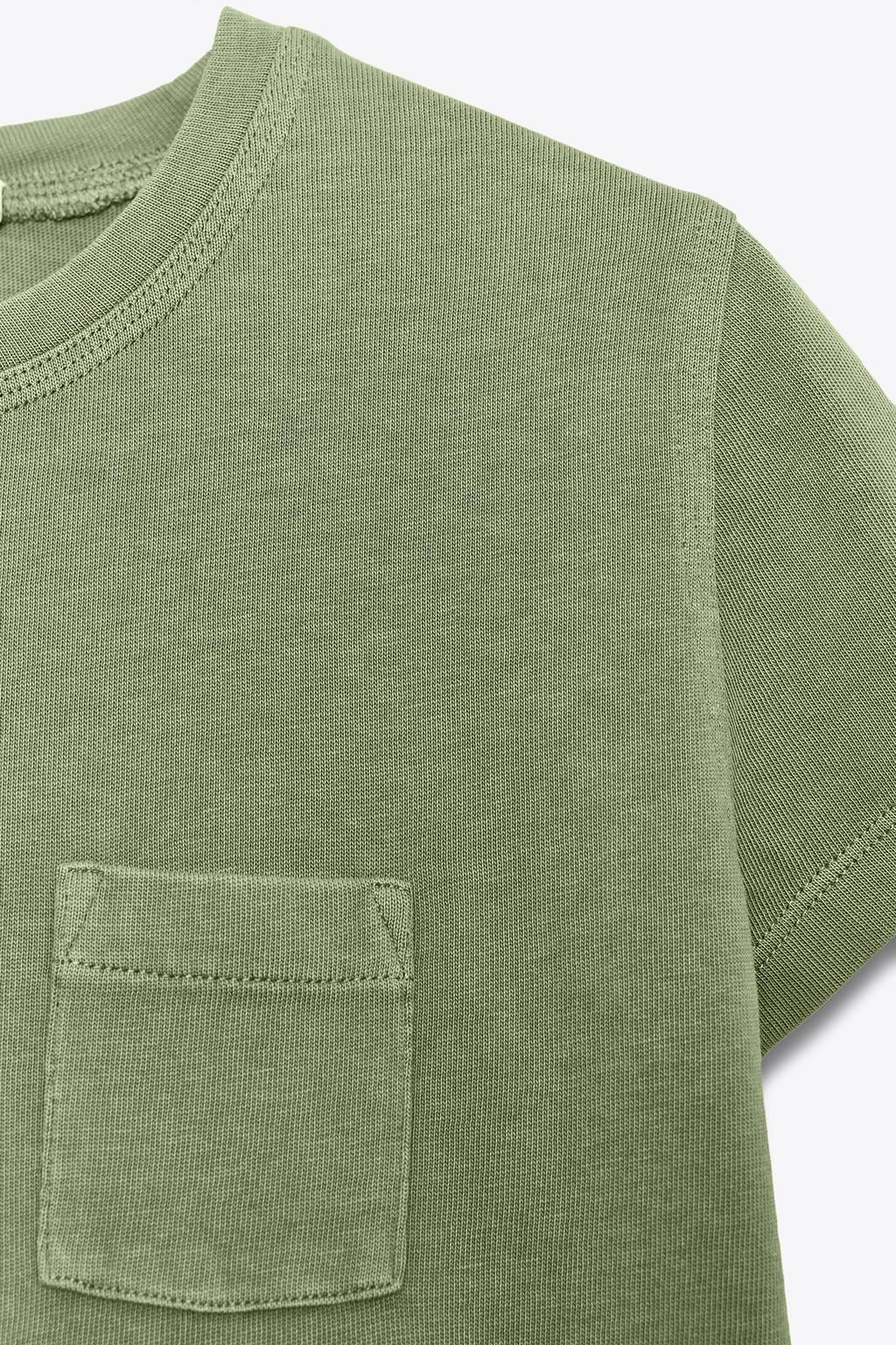 WASHED T-SHIRT WITH POCKET - Zara фото 17