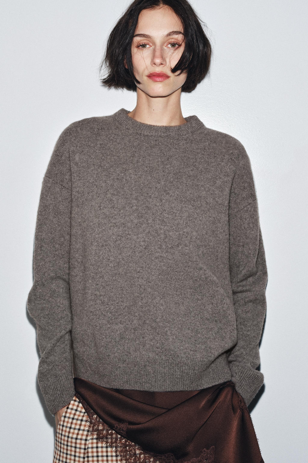 CASHMERE AND WOOL LONG SLEEVE SWEATER - Zara фото 2