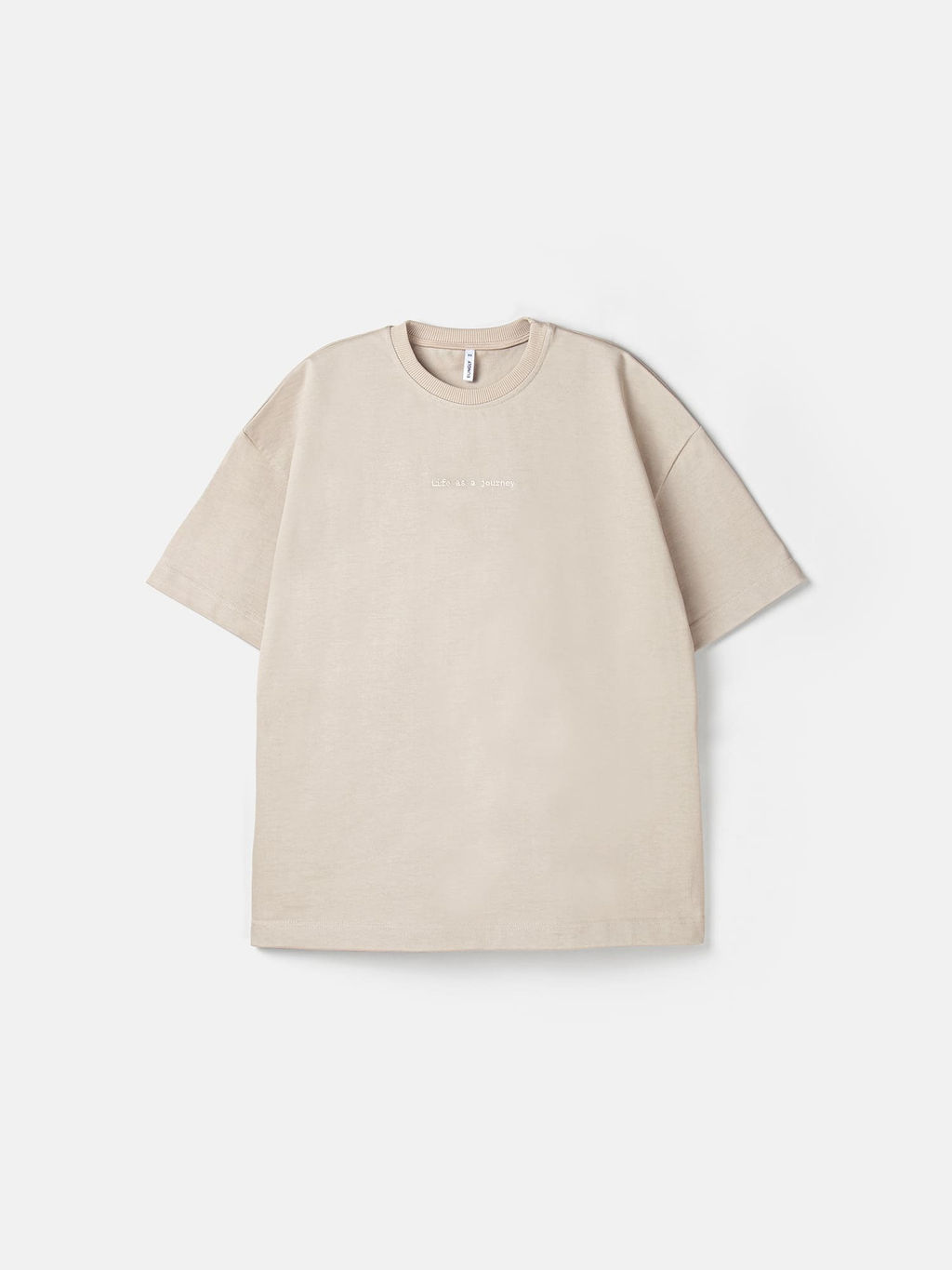 Футболка оверсайз из 100% хлопка "Беж" женская