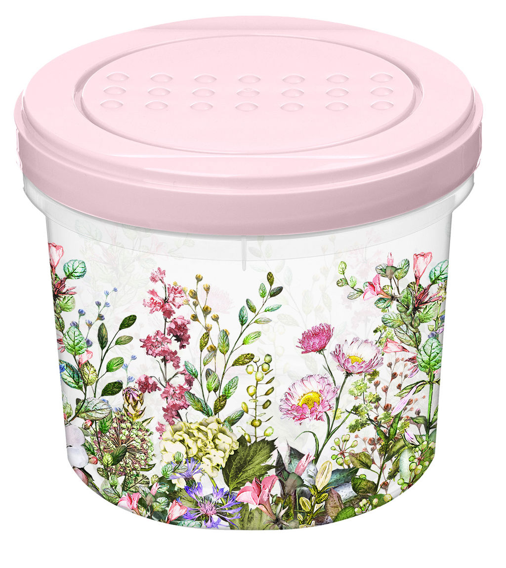 Цена за 2 шт. Банка с завинчивающейся крышкой 0,7л с декором "Цветущий луг" (микс) 223110590/00