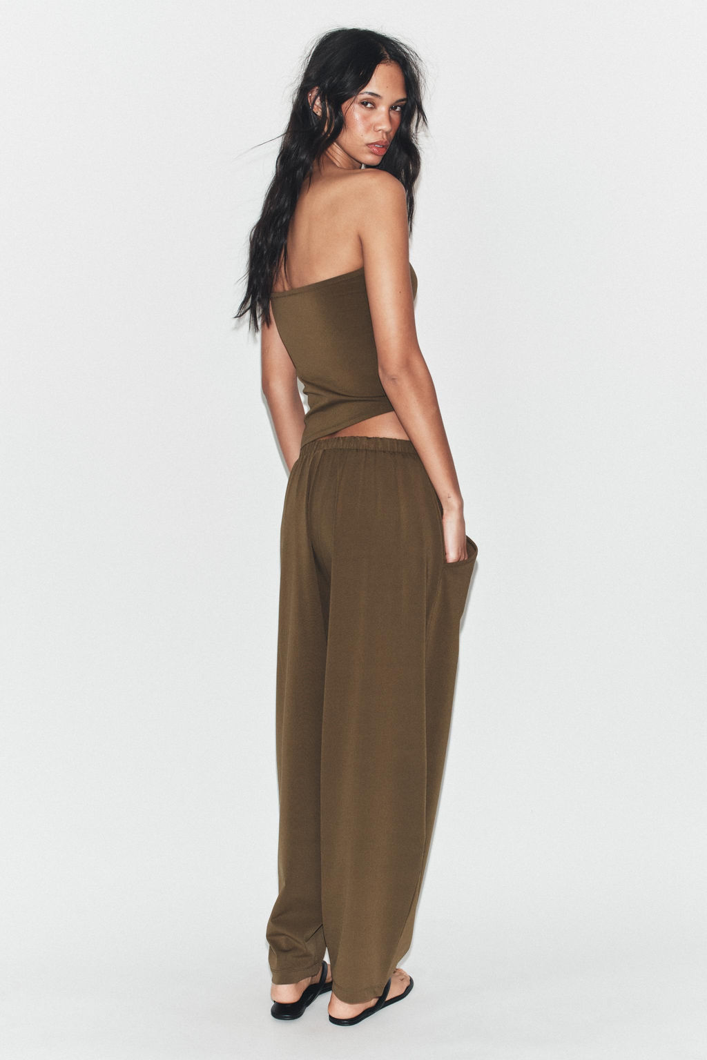 PANTAL?N TEXTURA BOLSILLOS / Khaki - Zara фото 11