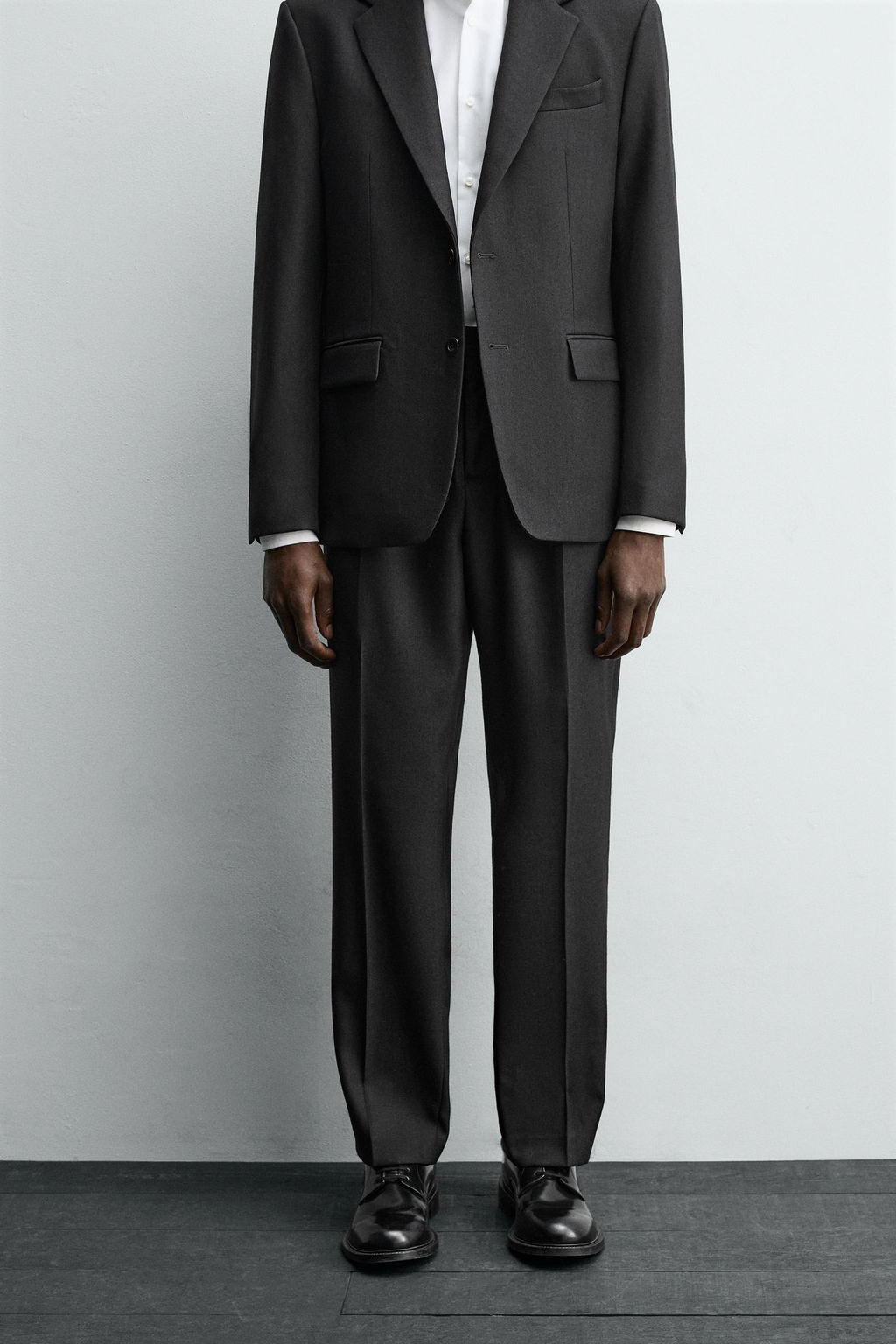 TEXTURED WOOL BLEND SUIT TROUSERS - Zara фото 2