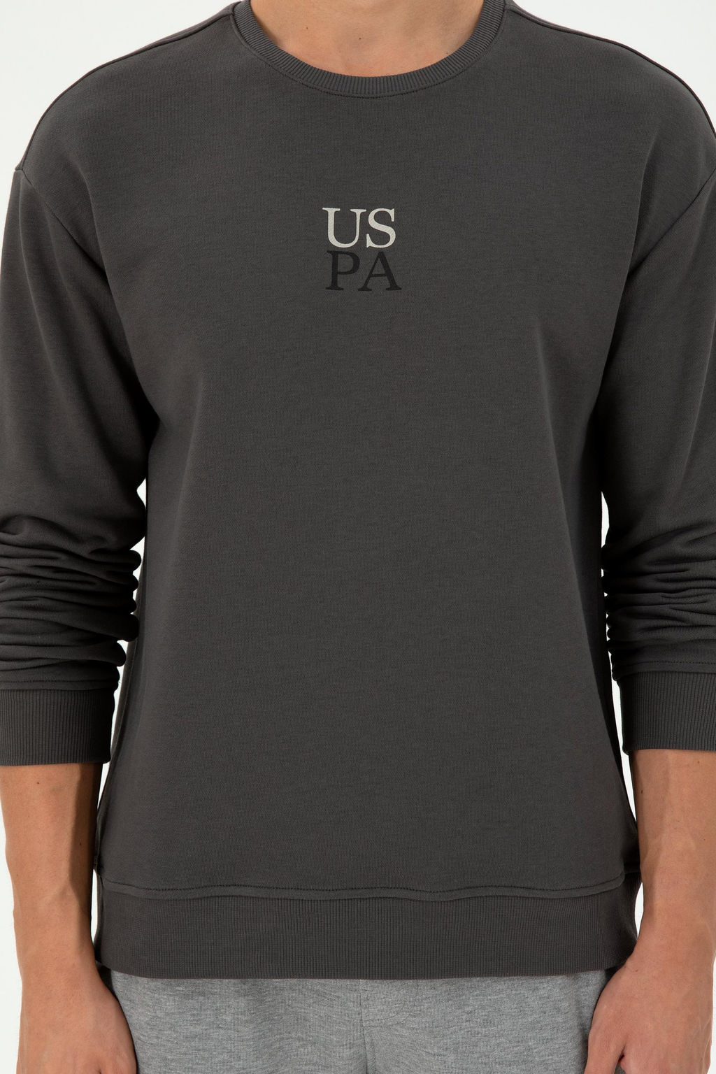 Erkek Antrasit Basic Sweatshirt