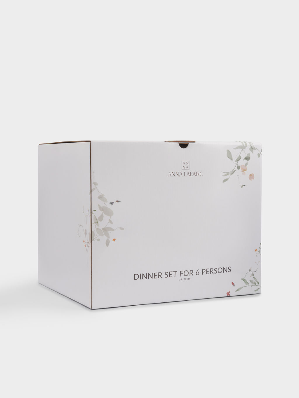 Сервиз обеденный, 6 перс, 19 пр, фарфор N, белый, Цветы и листья, Primrose - Anna lafarg фото 12