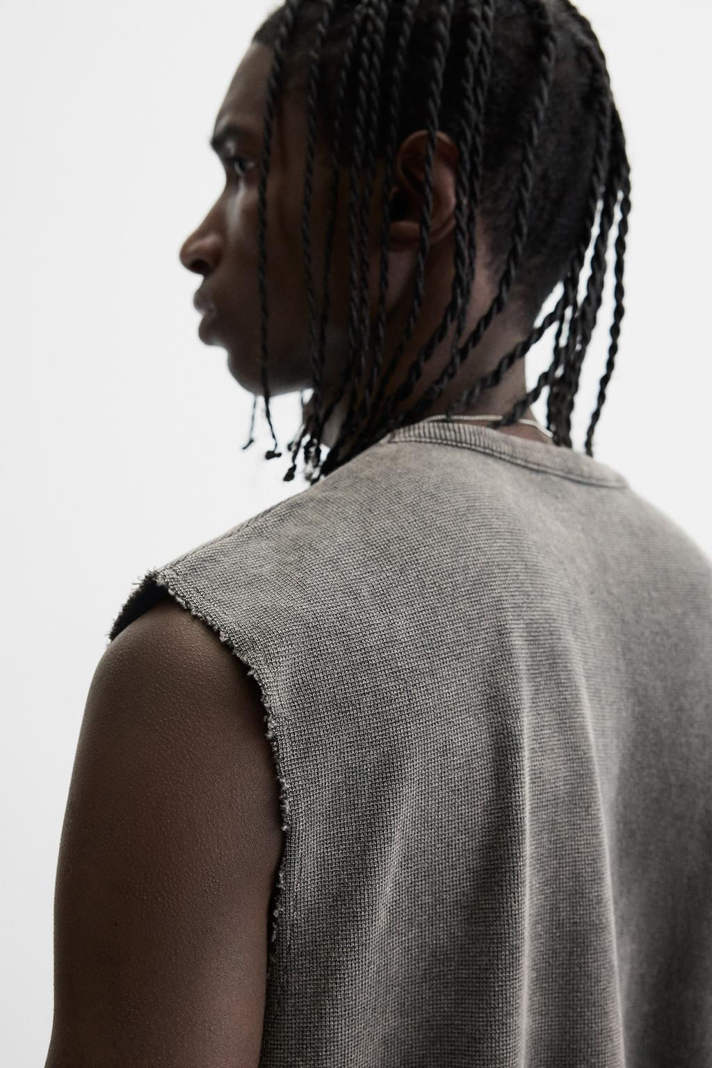 CONTRAST PRINT KNIT T-SHIRT - Zara фото 6