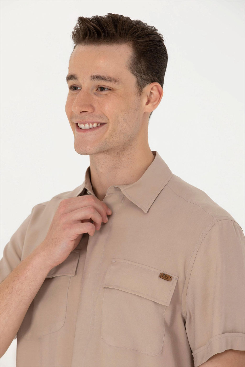 U. S. Polo Assn Мужская рубашка с коротким рукавом Stone - U.s. polo assn фото 9