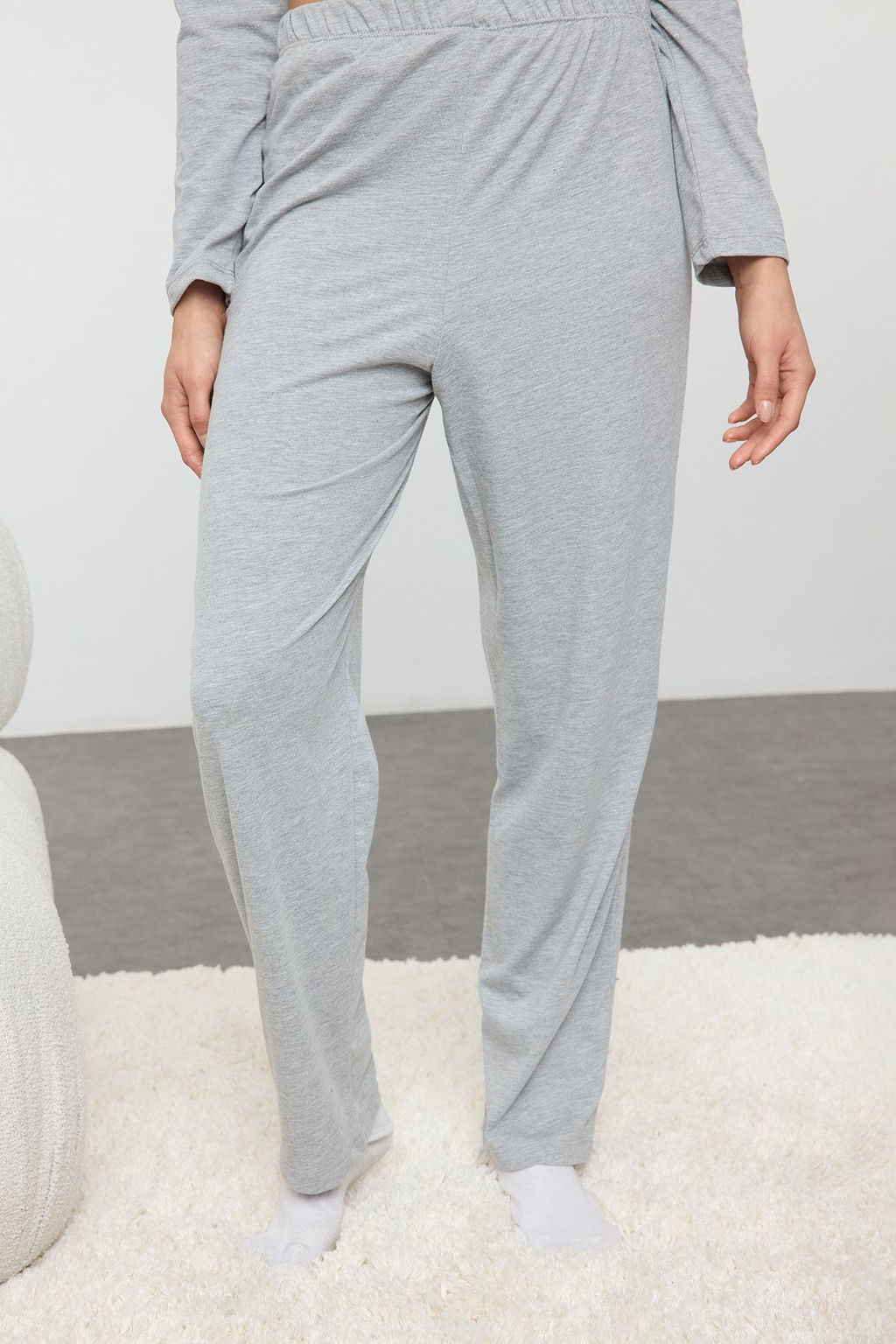 Trendyolmilla Lila Pamuklu Panda Bask?l? Orme Pijama Tak?m? THMAW21PT0245  фото 31