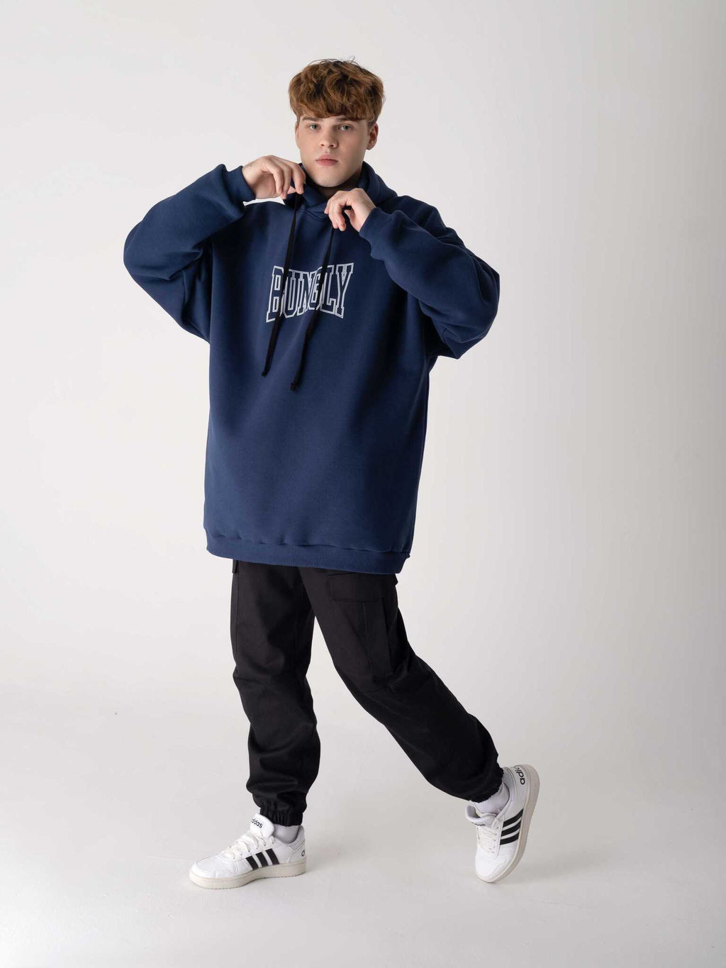 Худи оверсайз с печатью ШТОРМ утепленное - Bungly фото 2